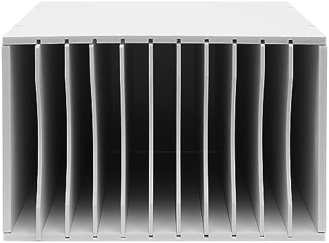11 Slots Desktop File Sorter Paper Organizer Mail Organizer with Adjustable Drawer Literature Organizer Vertical Desktop Sorter Letter-size Shelves Durable Laminate Finish for Office School & Home - Image 6