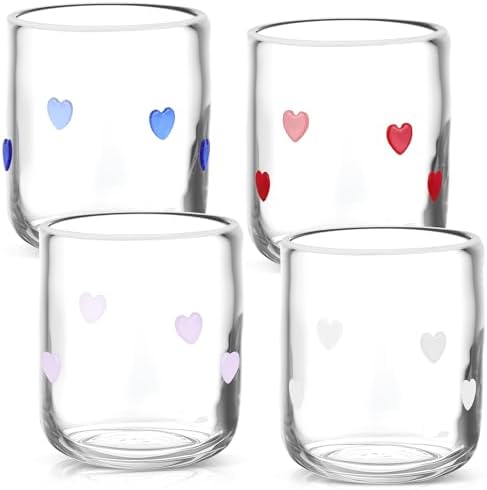 SiliFine 4 PCS Heart Icon Juice Glasses - Image 2