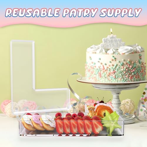 13.8" Extra Large Acrylic Letter Charcuterie Board Box, Reusable Fillable Letter Cake Candy Dish Display Serving Tray for Birthday Anniversary Party Decoration (L) - Image 5