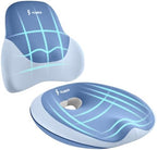 FLORICH Seat Cushion Lumbar Support Pillow for Office Chair, Car Lower Back Support, Ergonomic Desk Chair Pillow for Butt and Back Support of Memory Foam Seat Pad(Blue) by FLORICH