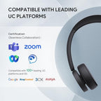 Yealink BH70 with Stand, Wireless Teams Headset with AI Mic Flip-to-Mute - Image 4