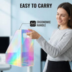 Acrylic Magazine Rack Desk File Holder Organizer for Office Desktop Vertical Magazine Storage Box, 12 x 10 x 5'', Iridescent - Image 4