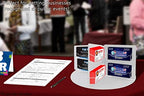 Marketing Holders Rotating Business Card Holder 16 Pocket Clear Acrylic and White PVC Lightweight Counter Organizer for 3.5" x 2" Gift Cards - Image 2
