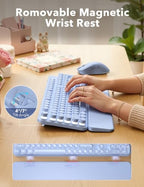 Wireless Keyboard and Mouse Backlit - Typewriter, Magnetic Wrist Rest - Image 3