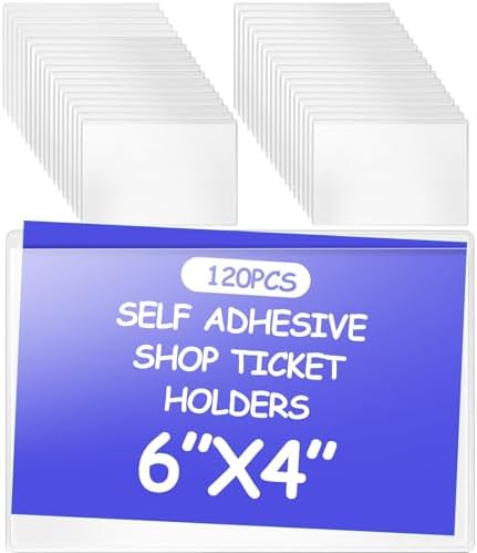 Outus 120 Pcs Self Adhesive Shop Ticket Holders, 6 x 4 Inch by Outus