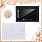 Uiifan 300 Pcs Window Gift Card Envelopes 4x2.8 Inch,Black and White - Image 3