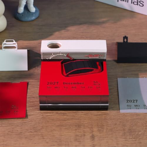 2027 3D Paper Carving Desk Calendar With LED Light - Image 2