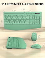 Wireless Keyboard and Mouse Combo - Full-Sized, Ergonomic Wrist Rest - Image 7