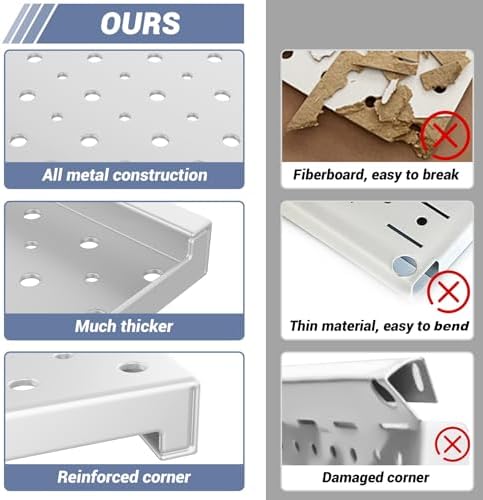WALMANN 6-Pack 12"x16" Pegboard Panels for Garage, Tool Organizer Pegboards - Image 5