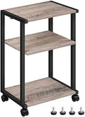HOOBRO Mobile Printer Stand, 3-Tier Printer Cart Under Desk with Storage, Industrial Adjustable Rolling Cart, Sturdy Little Table on Wheels for Home Office BG28PS01N1 by HOOBRO