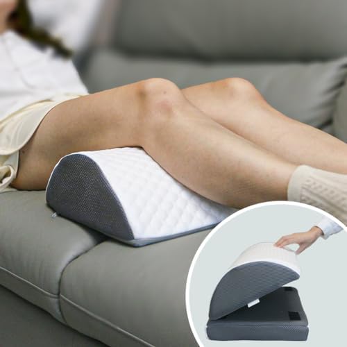BlissfulNest Foot Rest Pillow for Under Desk at Work Office Footrest High Density Memory Foam Cooling Fabric Height Adjustable Foot Elevation Firm Feet Rest - Image 5