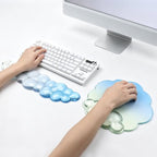 Cloud Gel Keyboard Wrist Rest and Mouse Pad Set - Blue - Image 7