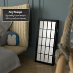2 ft. Short Desktop Window Pane Shoji Screen - Black - 3 Panels - Image 5