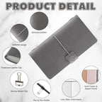 Thenshop Traveling Refillable Leather Journal Notebook, Gray, Stand Size - Image 3