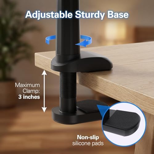MAGIPEA Gooseneck Tablet Holder for Bed, 34in Reinforced Flexible Arm Tablet Stand with 360° Rotation, Hands-Free Clamp Mount for 4.7–13" iPad, Kindle, Galaxy Tab, Switch - Image 4