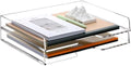 SANRUI Acrylic Paper Tray Organizer, Stackable Desk Organizer, 2-Pack by SANRUI