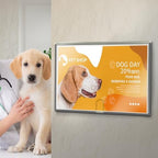 Acrimet Sign Holder 11 x 17 Ledger Wall Mount, Clear, Self-Adhesive, 2 Pack - Image 3