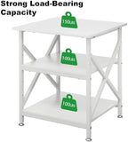 3 Tier Printer Stand, Large 23.6"x23.6" Printer Table with Wheels - Image 2