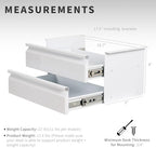 VIVO White 16 in Slide Out Dual Tier Desk Drawer, DESK-DR02W - Image 3