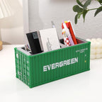 Desk Organizer Office Supplies Multi-function Shipping Container Storage Box Pen/Pencil,Business Name Cards Remote Control Holder Gray, Pen and Pencil Shipping Container Style Holders (Prasinous) by CustomDecorUniqueExperien