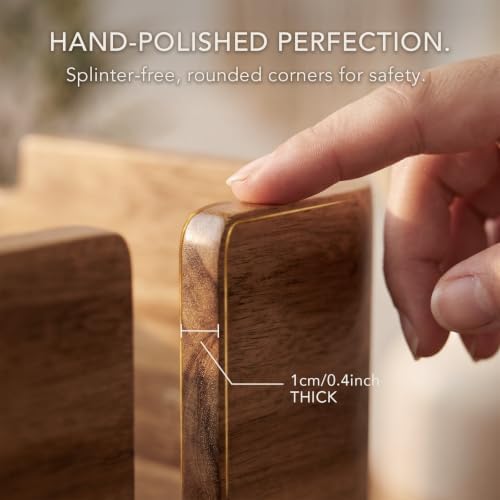 Donfri Large Acacia Wood Cable Management Box for Cord Organizer, Magnetic Lid Cord Hider Box for Fat Bricks - Image 5