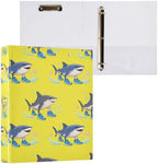 ALAZA Italian Brainrot Meme Tralalero Tralala Shark 6 3 Ring Binder 1.5 Inch Three Ring Office Binders w/clipboard & 3 Pockets, Hold 200 Sheets, 2 pcs - Image 3