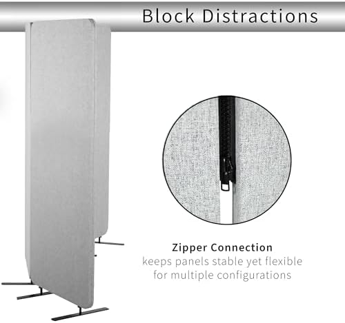 VIVO Gray Freestanding 72 x 56 in Privacy Panel, PP-3-S072G - Image 4