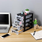 SEWACC 4-layer Plastic Drawers, Portable Storage Drawers Multi-functional Desk Storage Organizer - Image 2