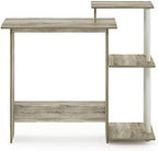 Furinno EFFICIENT Desk, 28.6" Wide Gaming Desk with 3 Open Side Shelves, Laptop Notebook Computer Desk, Office Desk for Home Office, Study Room, Dorm, Bedroom, Sonoma Oak - Image 6