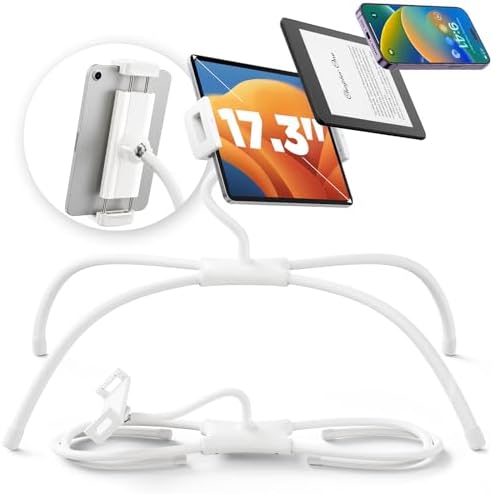 SAIJI Tablet Holder for Bed - iPad Phone Stand for Lap (White) by SAIJI