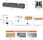 Univivi No Drill Under Desk Cable Management Tray, 28 inch Cable Management - Image 4