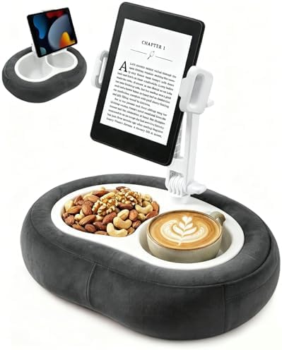 Miledi Tablet Pillow Stand for Bed with 360° Rotating Holder, Dark Gray by Miledi