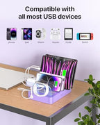 SooPii Premium 6-Port USB Charging Station Organizer for Multiple Devices - Image 6