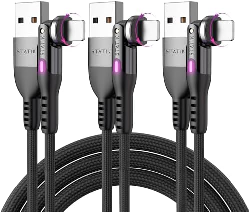 Statik PowerPivot 90° USB-A to iProduct Right Angle Cable, 12W by Statik