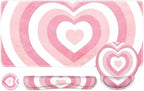 iLeadon Pink Desk Mat Set, 4in1 Mouse Pad Set with Wrist Rest by iLeadon