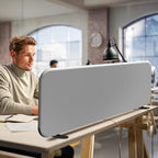 DECOLAB Desk Dividers, Portable Table Partition Panel 48"x18", Steel by DECOLAB