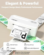 Labeer Bluetooth Thermal Shipping Label Printer, Wireless 4x6 Printer White - Image 4