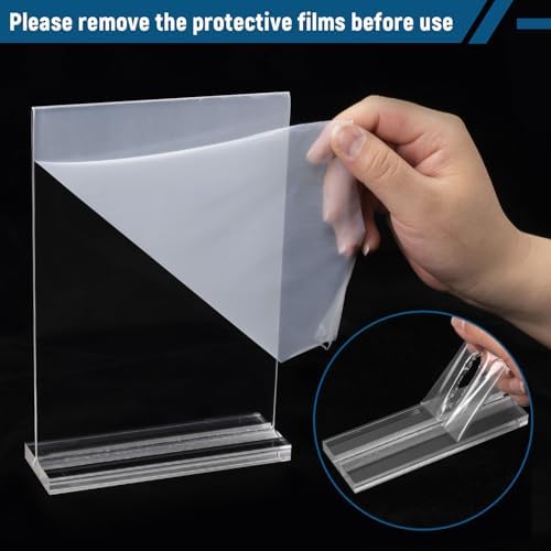 Dynta 24 Pack Acrylic Sign Holder 4x6 Picture Frame - Image 2