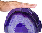 AMOYSTONE Purple Agate Bookends, Heavy Book Stoppers for Large Hardcover - Image 3