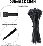 Kable Kontrol Made in USA Cable Ties, 8 Inch 100 Pcs, 120 Lbs Test – Black - Image 3
