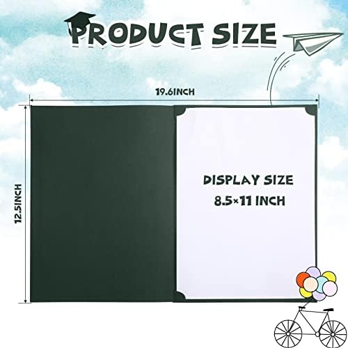 Fainne 80 Pcs 80 Pieces Certificate Holders Diploma Holder, Green - Image 2