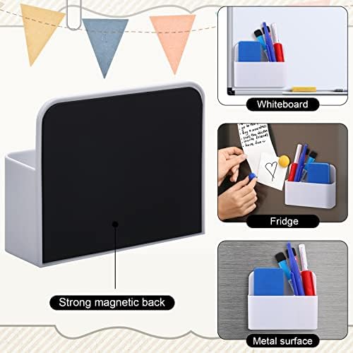 Colarr 20 Pack Magnetic Dry Erase Marker Holder Bulk, White, Black - Image 5