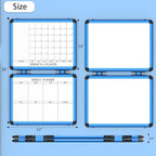 4 Sided Foldable Whiteboards Calendar, 17"x13" Desktop Whiteboard, Integrating with Monthly and Weekly Planner, Multi-Functional Whiteboard Suitable for Home, School and Office. - Image 2