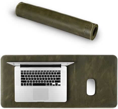 Londo Top Grain Leather Extended Mouse Pad – Large Desk Mat for Office & Gaming, Smooth Writing Surface, Non-Slip Base, Durable & Stylish Workspace Accessory by Londo