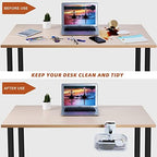 MASTLU Under Desk Organizer,Cup Holder,Table Management Tray, Swivel Pencil Drawer, Office No Drill Steel Organizers,360 Spin Hidden Storage Box with Sturdy C-Clamp,Easy Install (White) - Image 2