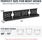 32" Under Desk Cable Management Tray, Capacity Metal Cord Organizer - Image 3