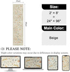 DUKINO 2x8 Washable Runner Rug, Non Slip Animal Kitchen Runner Rug, Beige - Image 2