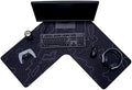 Con-Tact Brand XL Extended Mouse Pad - L-Shaped Desk Mat with Stitched Edges - Non-Slip, Water-Resistant Keyboard Mat - Extra Large Desk Pad for Gamers, Home & Office Use - 36.22" x 15.74" (Topo) by Kittrich+%28Home%29