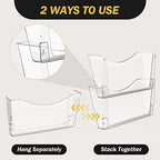 Kuntine.B 6 Pack Clear Single Pocket File Holder Hanging Wall Organizer, Wall Mount Mails Magazines Organizer for Office and Home - Image 4