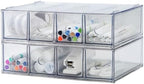 2-Piece Acrylic 8-Drawer Desktop Stacking Organizer - Image 3